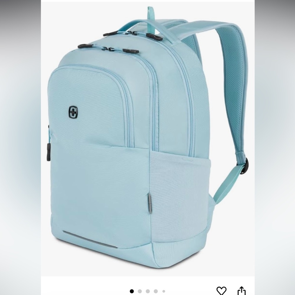 NWT SwissGear Computer & Travel Backpack Sky Blue Lightweight Tons of Storage